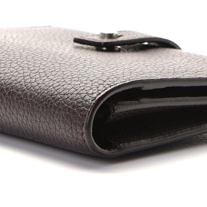 Saint Laurent Grained Calfskin Sac De Jour Compact Wallet Black Tulipe 5 of 9