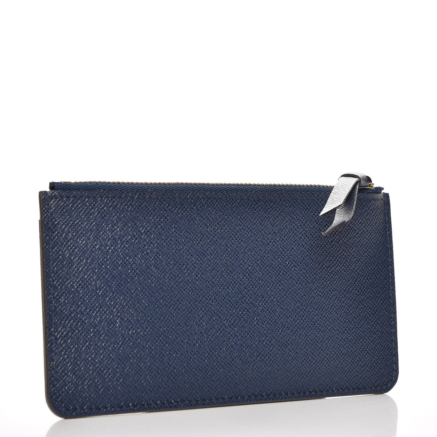 Calfskin Jeanne Wallet Zippered Insert Dark Blue