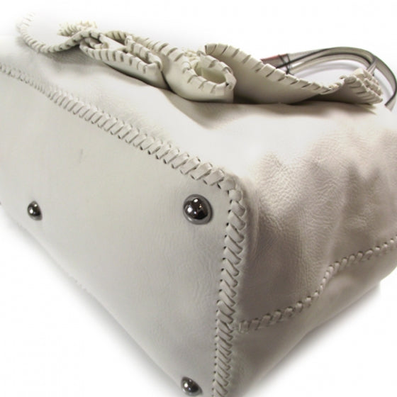 Leather Rosette Tote