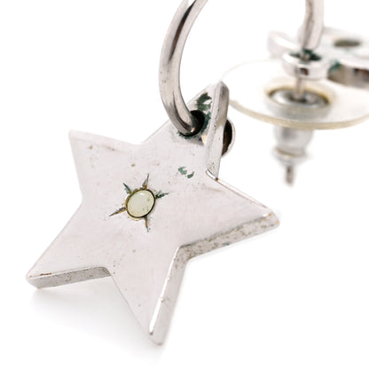 Chanel Crystal CC Star Drop Earrings Silver 5 of 6