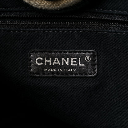 Chanel Canvas Medium Deauville Tote Beige Black 6 of 13