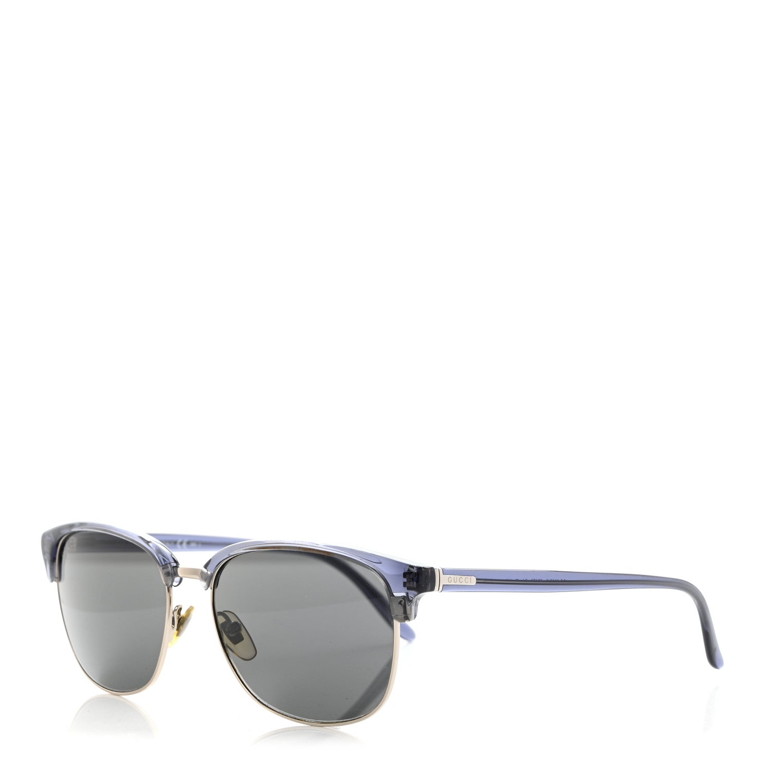Gucci Acetate Metal Rectangle Sunglasses GG 2227/S Blue 1 of 8