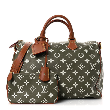 Louis Vuitton Calfskin Monogram Speedy P9 Bandouliere 40 Green Sancha 2 of 11