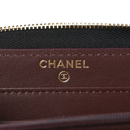 Chanel Caviar Quilted Large Gusset Zip Around Wallet Black 6 of 9