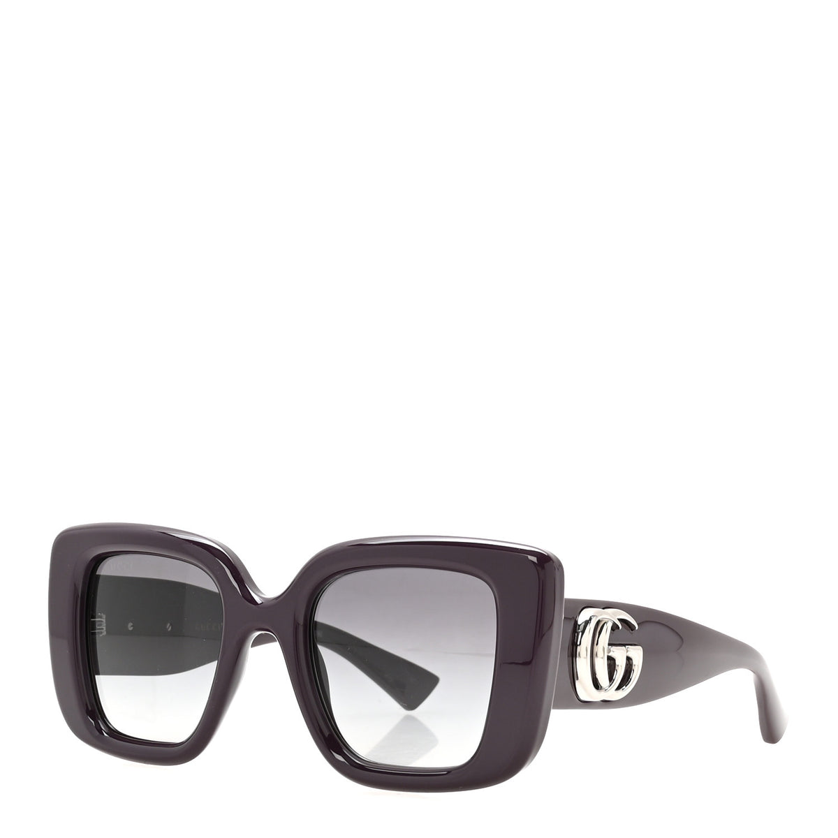 Gucci Acetate Square GG Marmont Logo Sunglasses GG1975S Purple 1 of 8