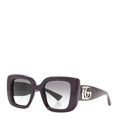 Gucci Acetate Square GG Marmont Logo Sunglasses GG1975S Purple 1 of 8