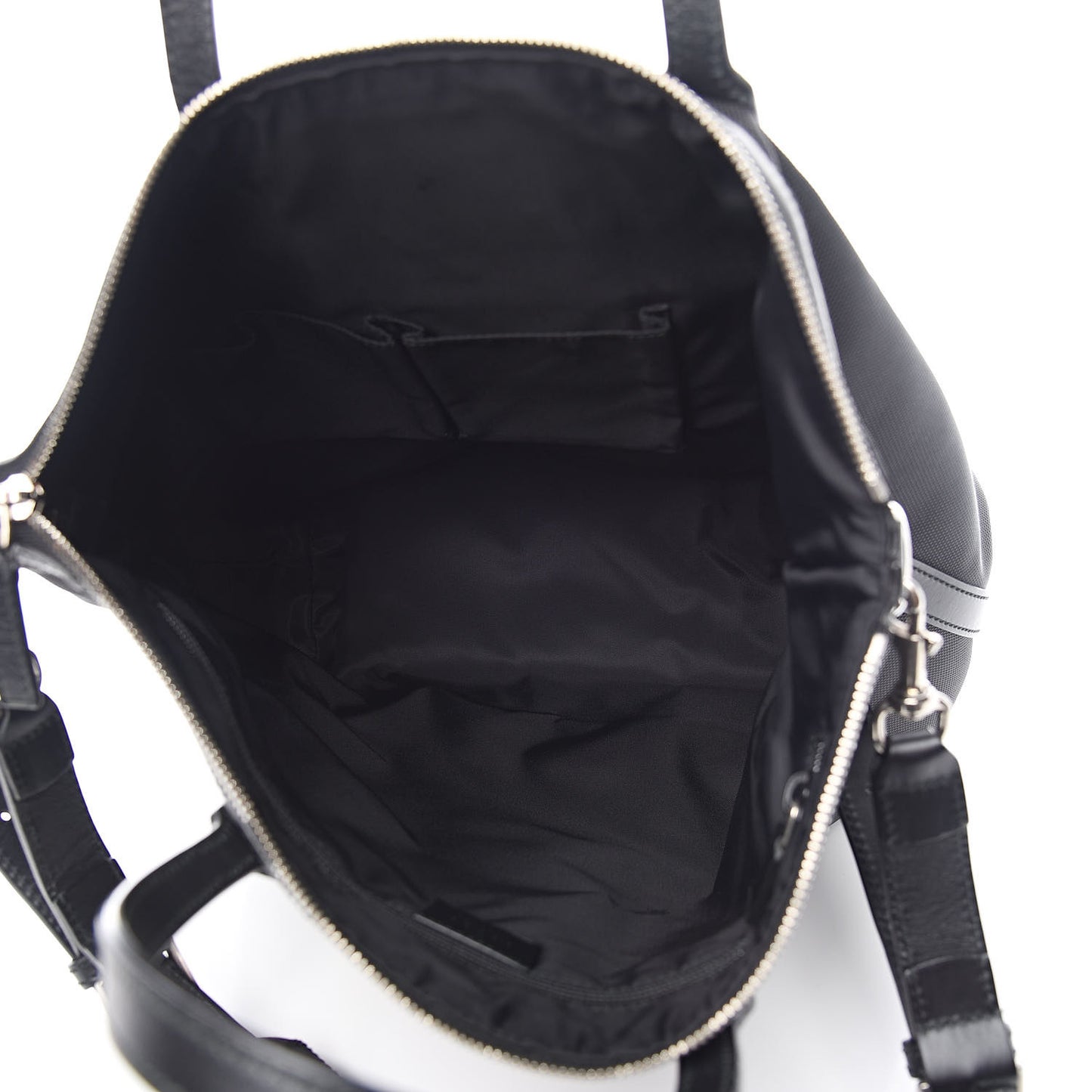 Techno Canvas Web Vertical Tote Black