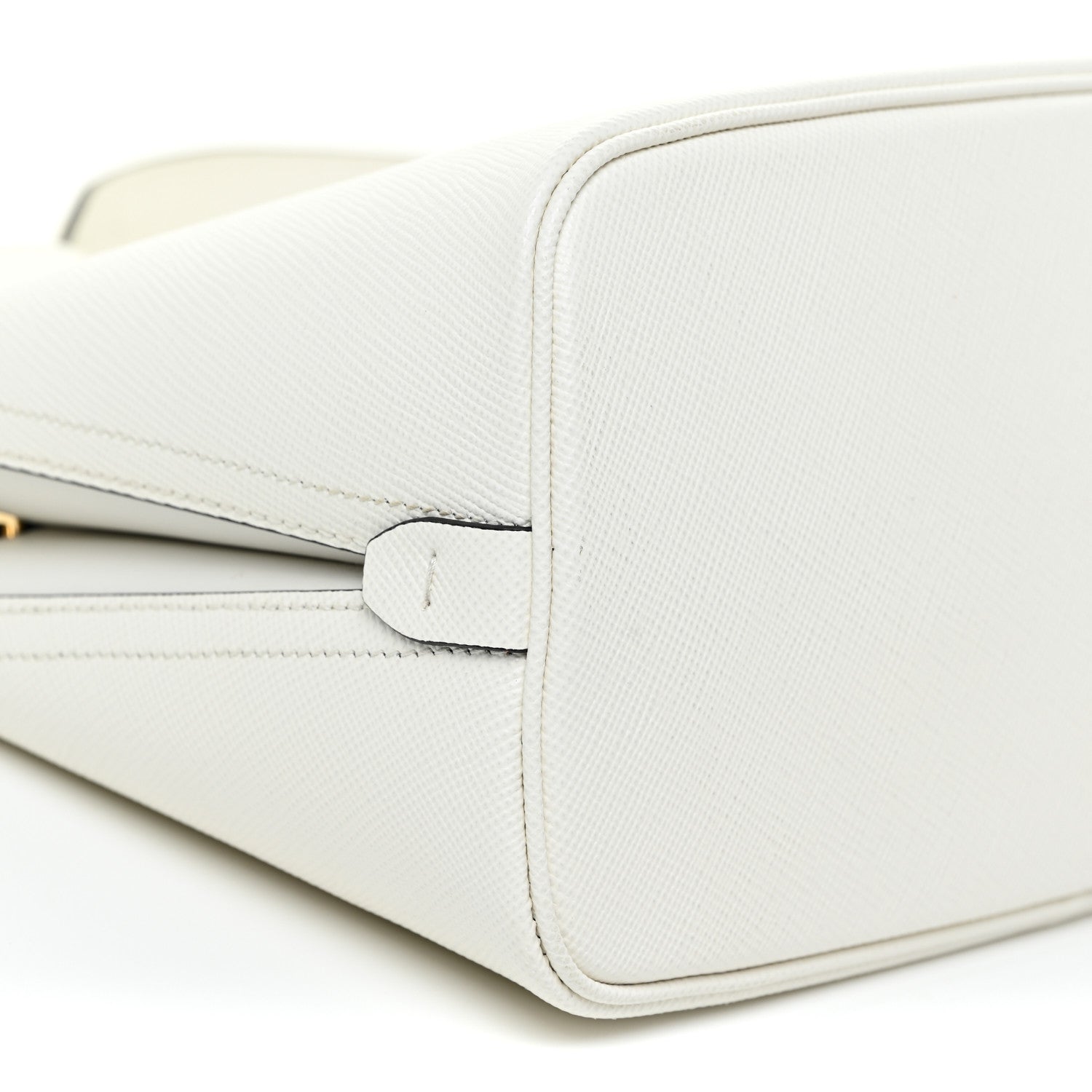 Prada Saffiano Cuir Medium Matinee Tote White Black 8 of 11