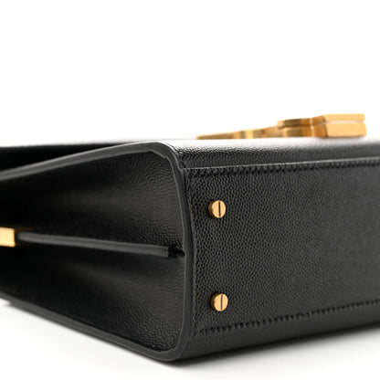 Saint Laurent Grain de Poudre Mini Classic Monogram Cassandra Top Handle Black 8 of 10