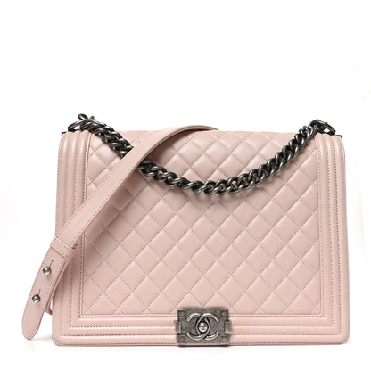Chanel Lambskin Quilted Large Boy Flap Light Pink 1 of 10