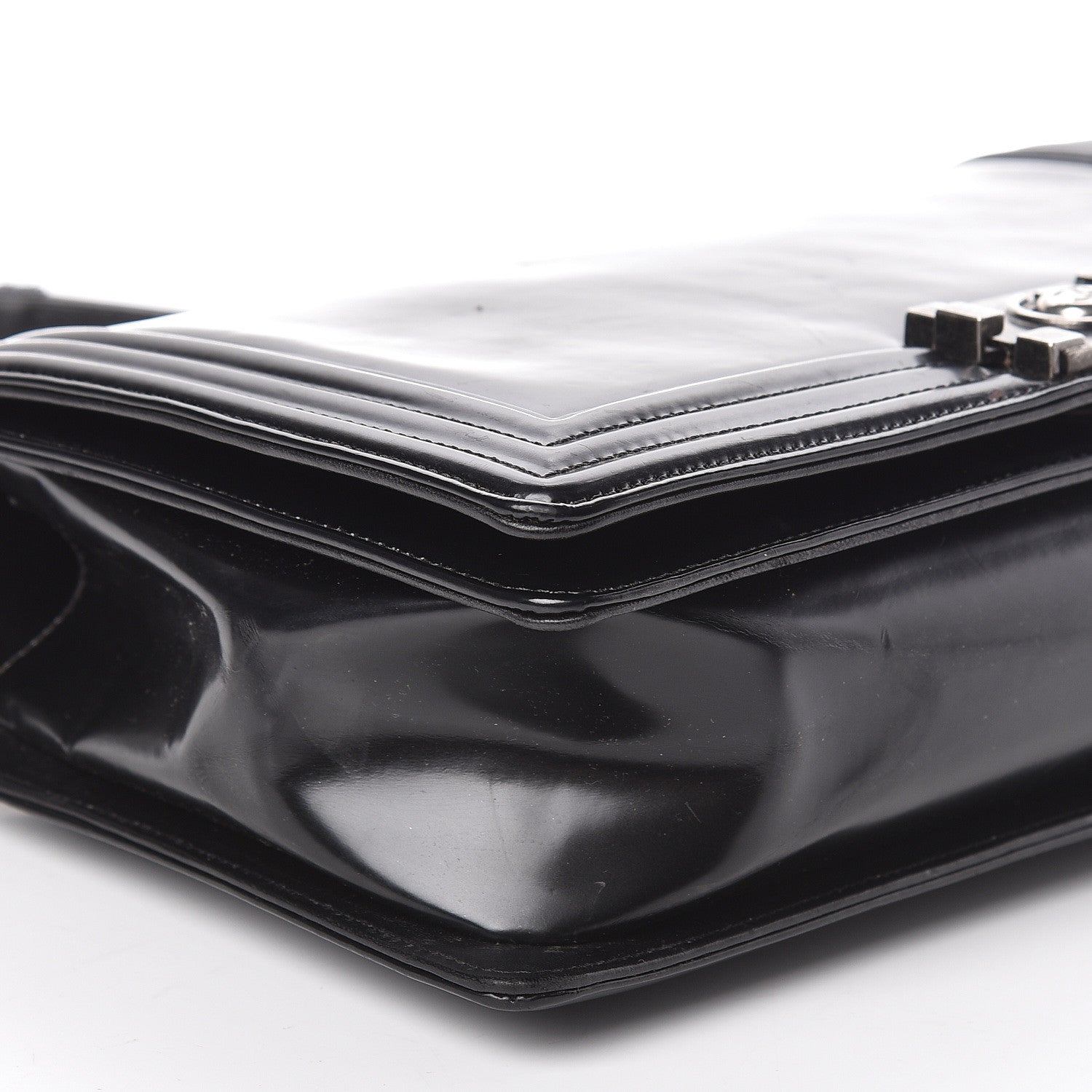 Chanel Glazed Calfskin Large Boy Flap Black 10 of 11