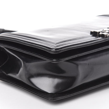 Chanel Glazed Calfskin Large Boy Flap Black 10 of 11