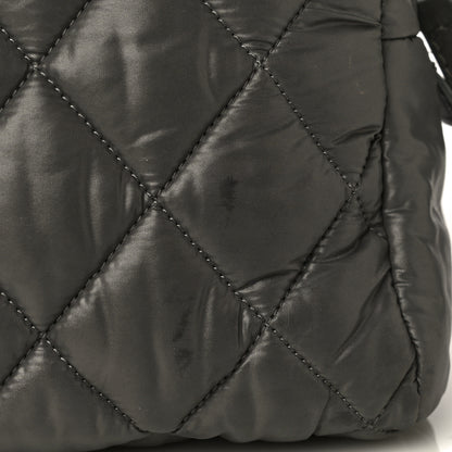 Chanel Nylon Quilted Cocoon Cosmetic Case Grey 14 of 16