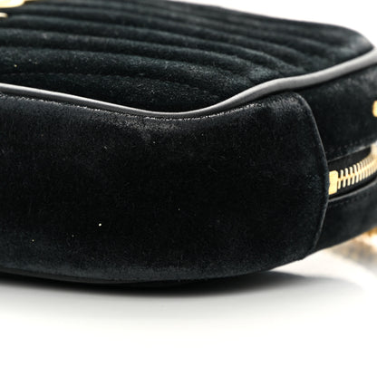 Saint Laurent Suede Matelasse Monogram Mini Lou Camera Bag Black 10 of 17