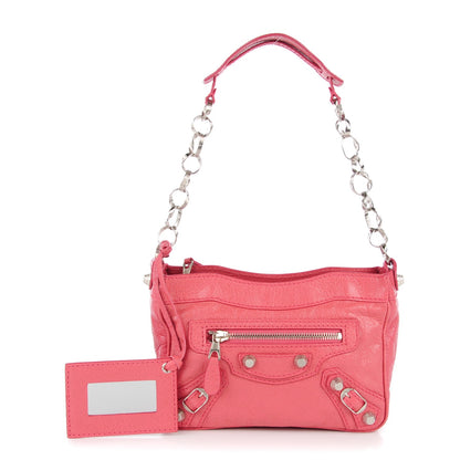 Balenciaga Agneau Giant 12 Silver Hardware Shoulder Bag Rose Bonbon 1 of 7