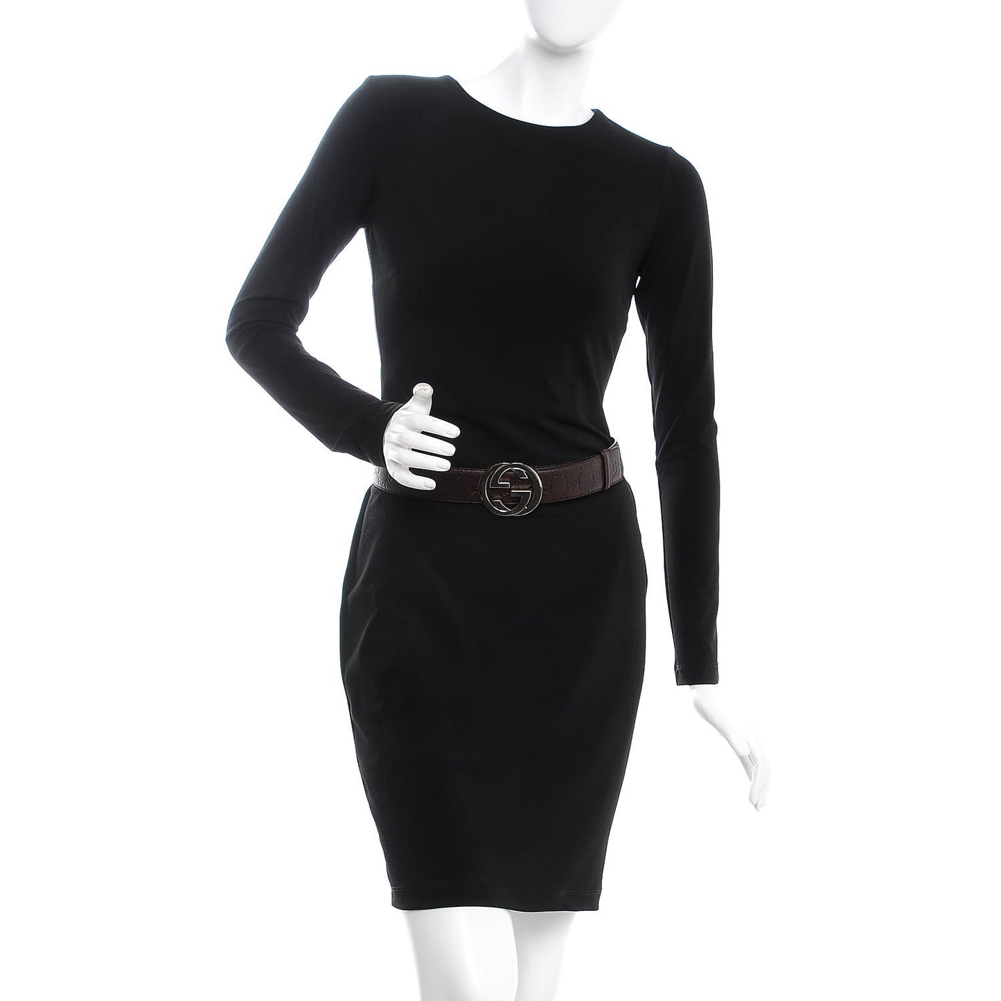 Guccissima Interlocking G Belt 80 32 Dark Brown