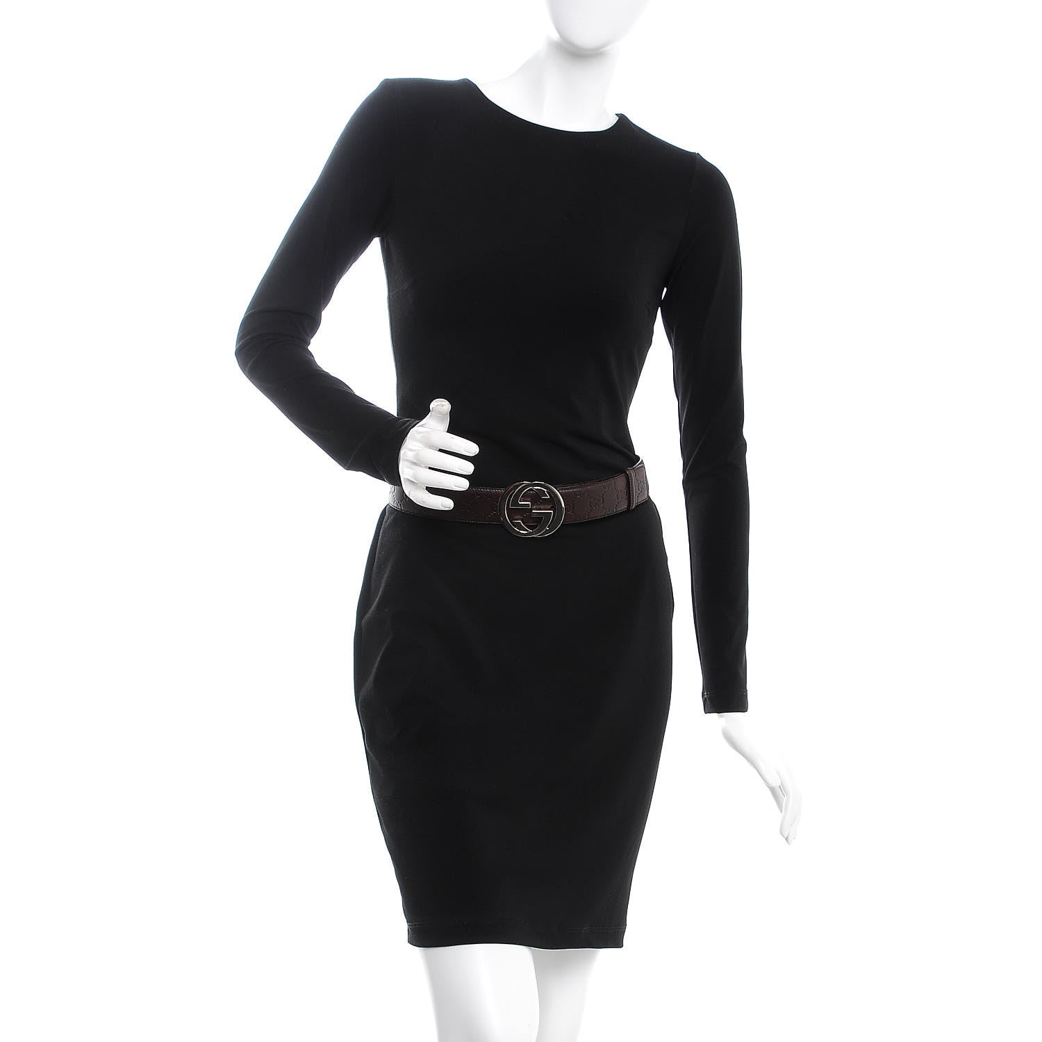 Gucci Guccissima Interlocking G Belt 80 32 Dark Brown 2 of 7