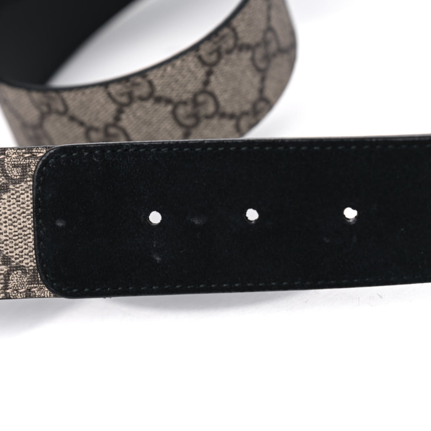 GG Supreme Monogram Suede Dionysus 40mm Belt 100 40 Beige Black