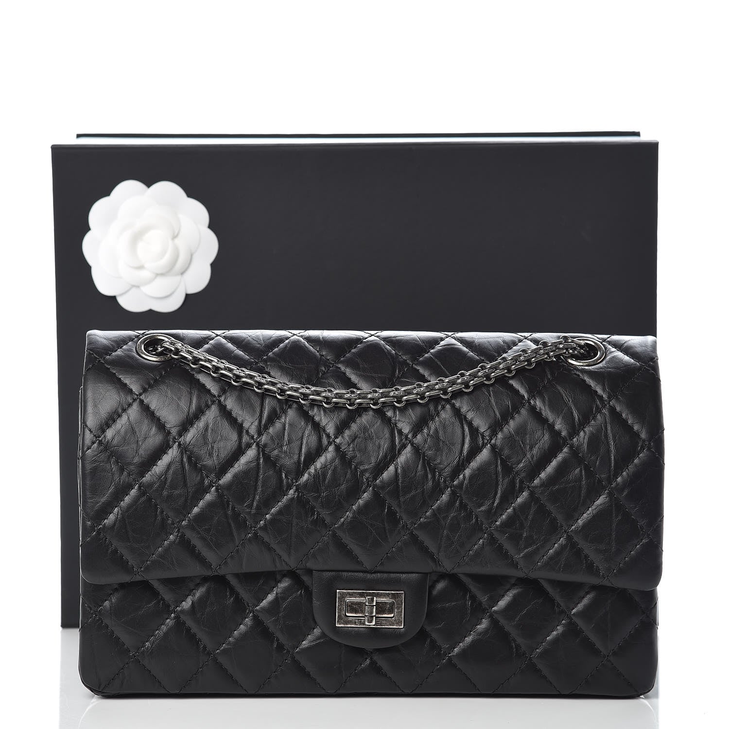Chanel Aged Calfskin Quilted 2.55 Reissue 226 Flap Black 10 of 10