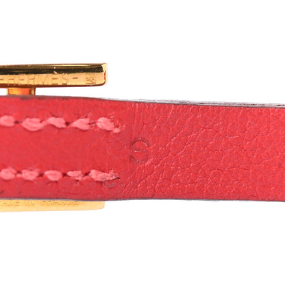 Hermes Epsom Behapi Double Tour Bracelet S Rouge Pivoine Rouge Casaque 3 of 4