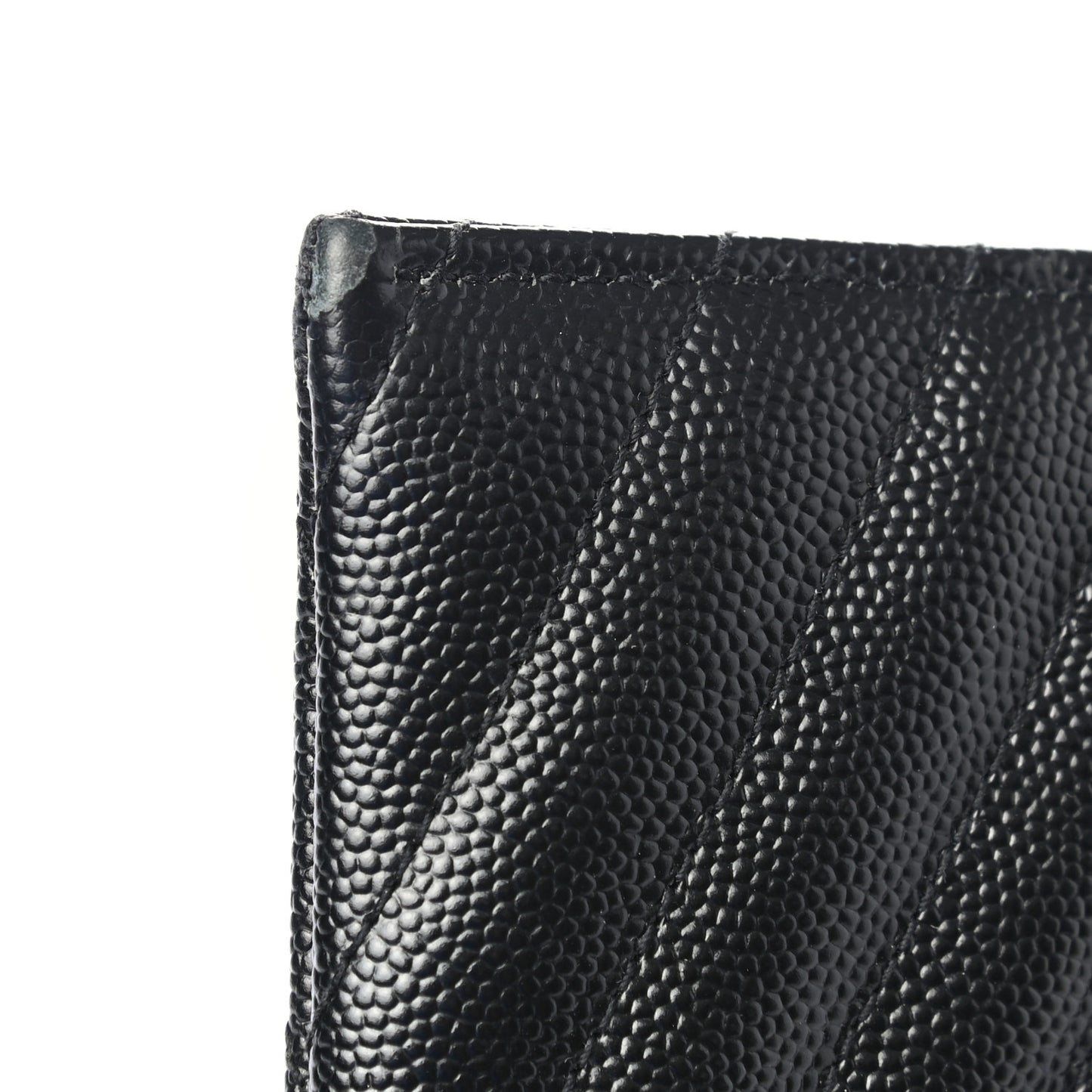 Grain De Poudre Chevron Monogram Bill Pouch Black