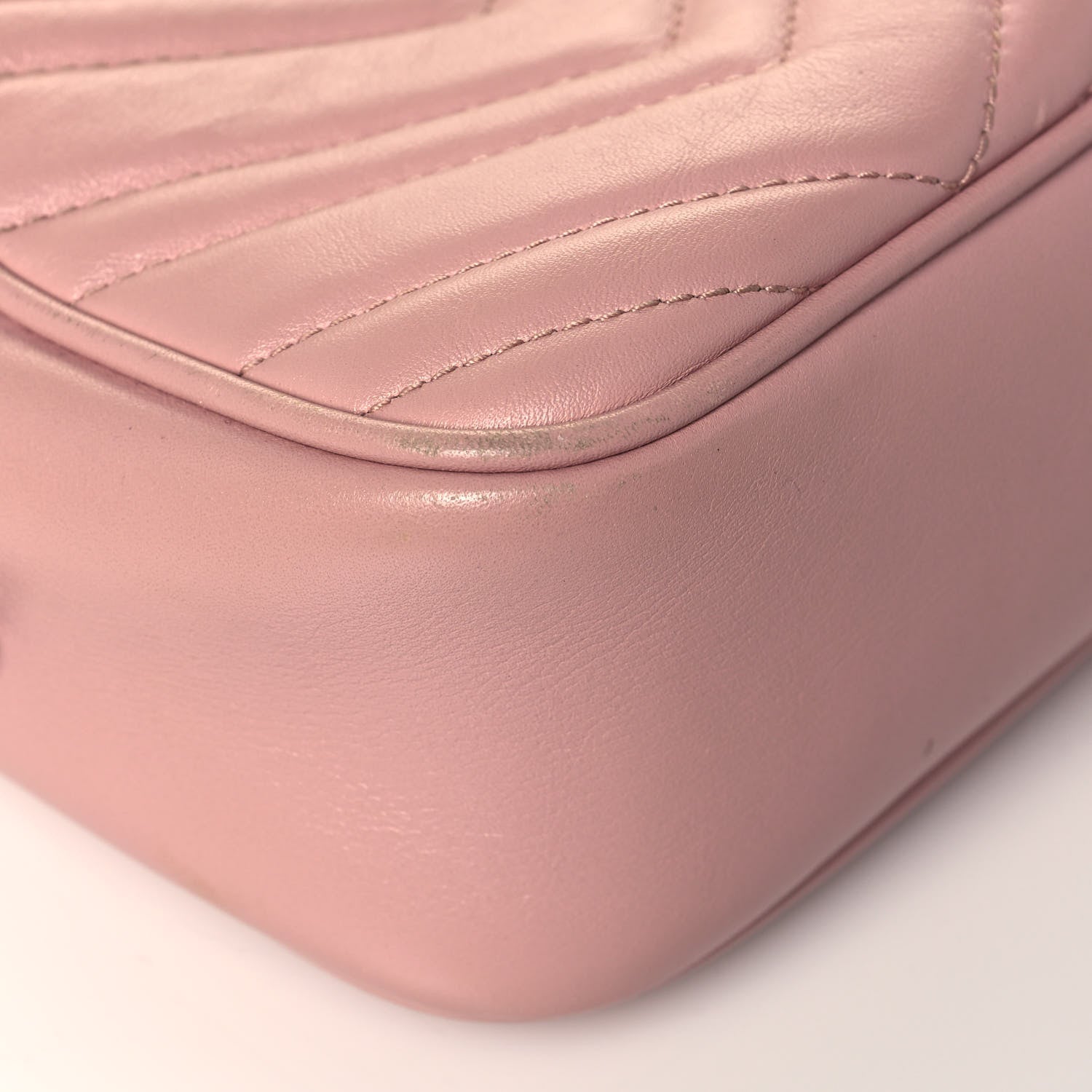 Gucci Calfskin Matelasse Small GG Marmont Chain Shoulder Bag Perfect Pink 9 of 17