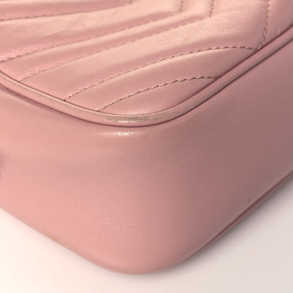 Gucci Calfskin Matelasse Small GG Marmont Chain Shoulder Bag Perfect Pink 9 of 17