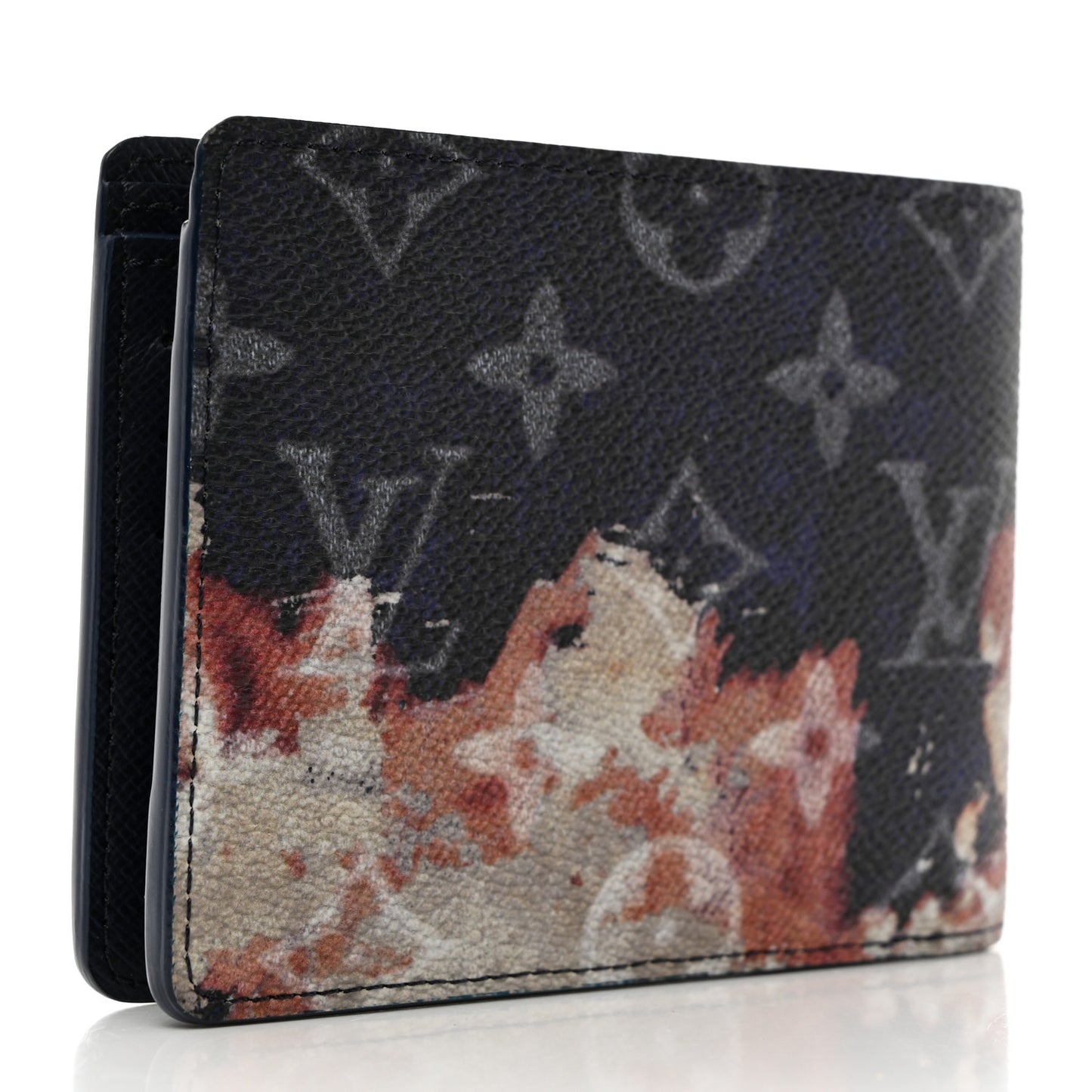 LOUIS VUITTON Monogram Bleach Multiple Wallet Ink Blue