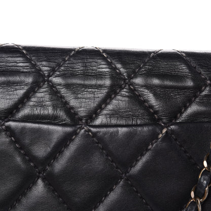 Chanel Calfskin Quilted Wild Stitch Flap Black 12 of 16