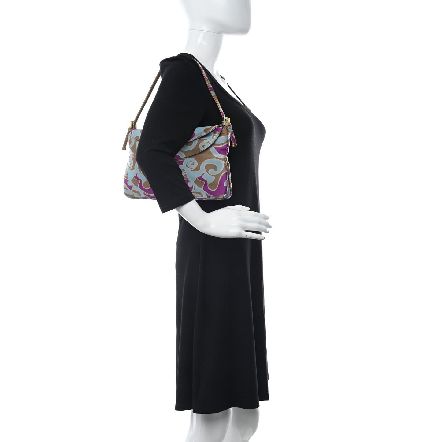 Satin Printed Baguette Multicolor