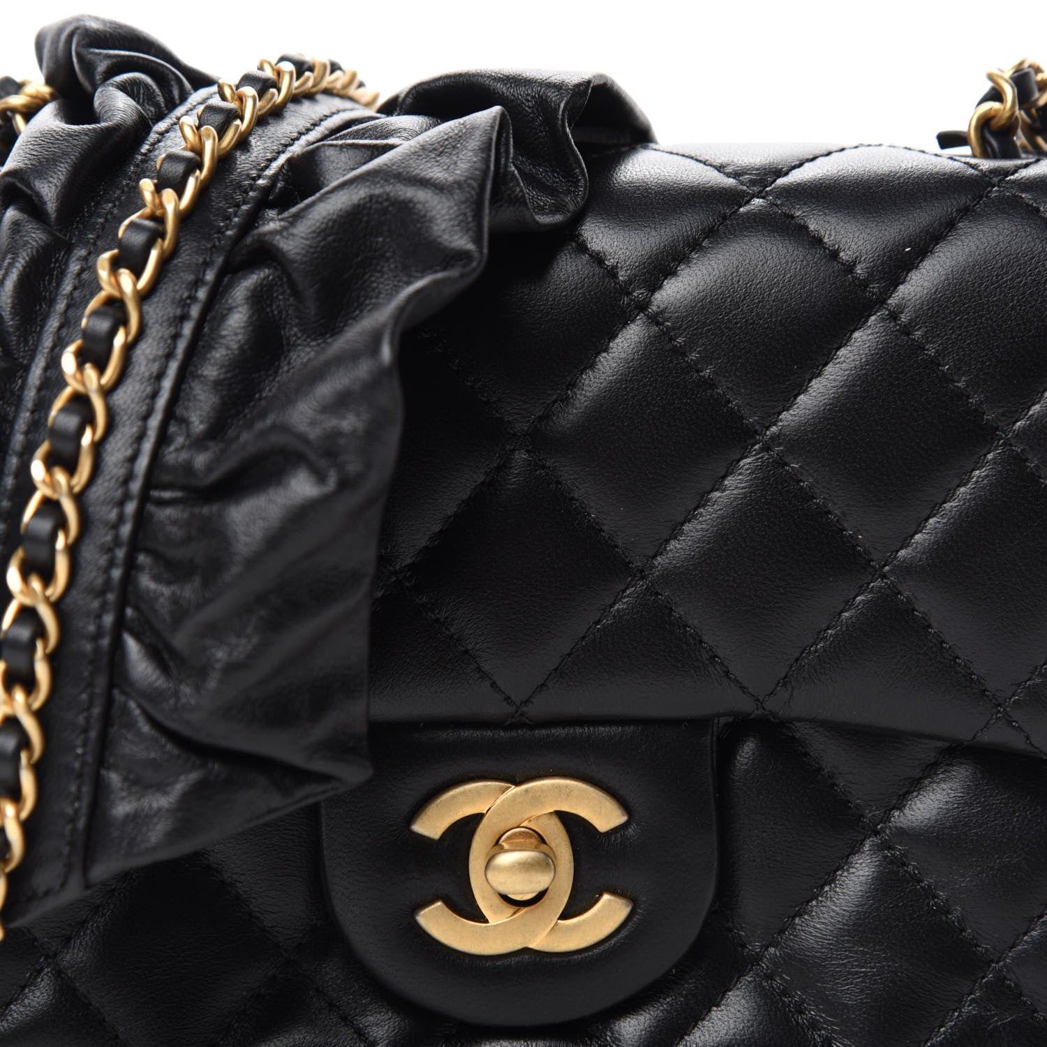 Chanel Lambskin Quilted Mini Romance Square Flap Black 10 of 11