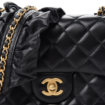 Chanel Lambskin Quilted Mini Romance Square Flap Black 10 of 11