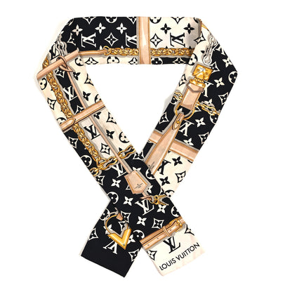 Louis Vuitton Silk Monogram Confidential Bandeau Black 1 of 4