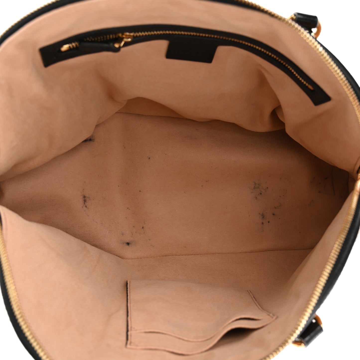 Suede Patent Web Medium Ophidia Top Handle Dome Bag Nocciola Black