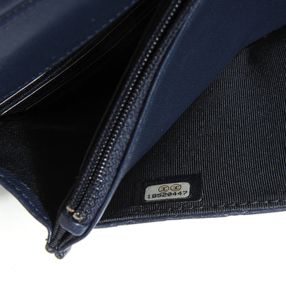 Chanel Lambskin Wallet On Chain WOC Navy 8 of 9