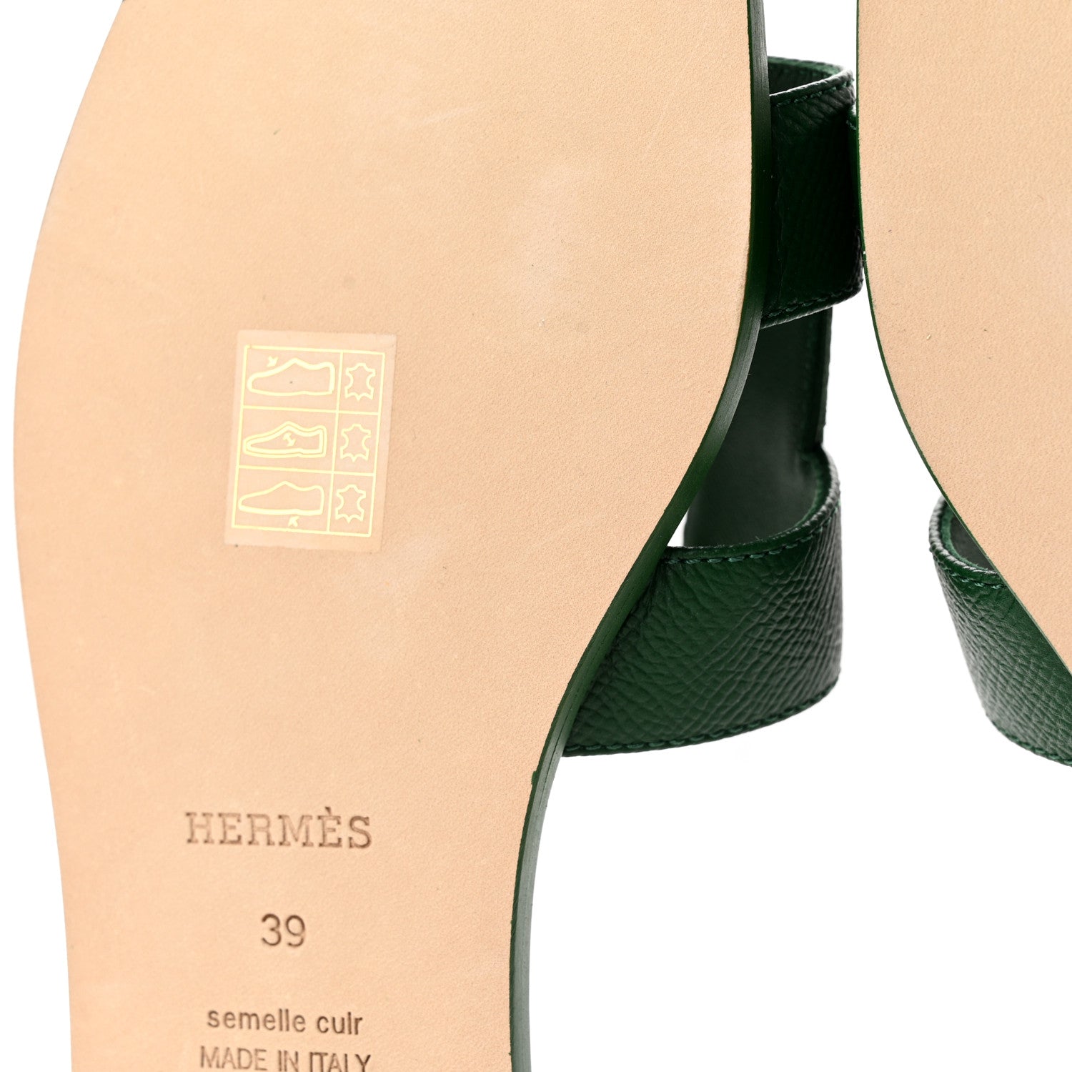 Hermes Epsom Oran Sandals 39 Cactus 9 of 10