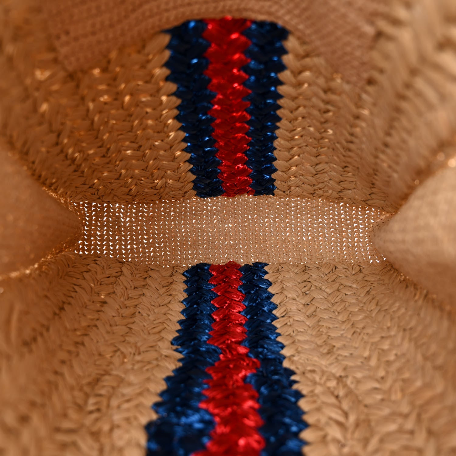 Gucci Raffia Effect Interlocking G Tote Bag Beige 5 of 11