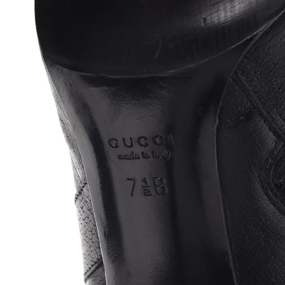 Gucci Calfskin D Ring Knee High Boots 7.5 Black 8 of 12