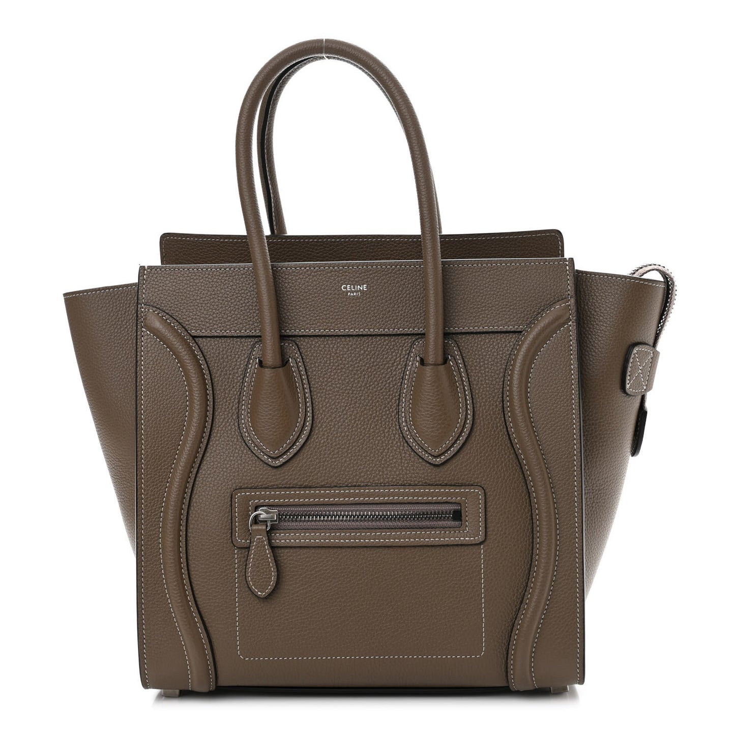 Drummed Calfskin Micro Luggage Souris
