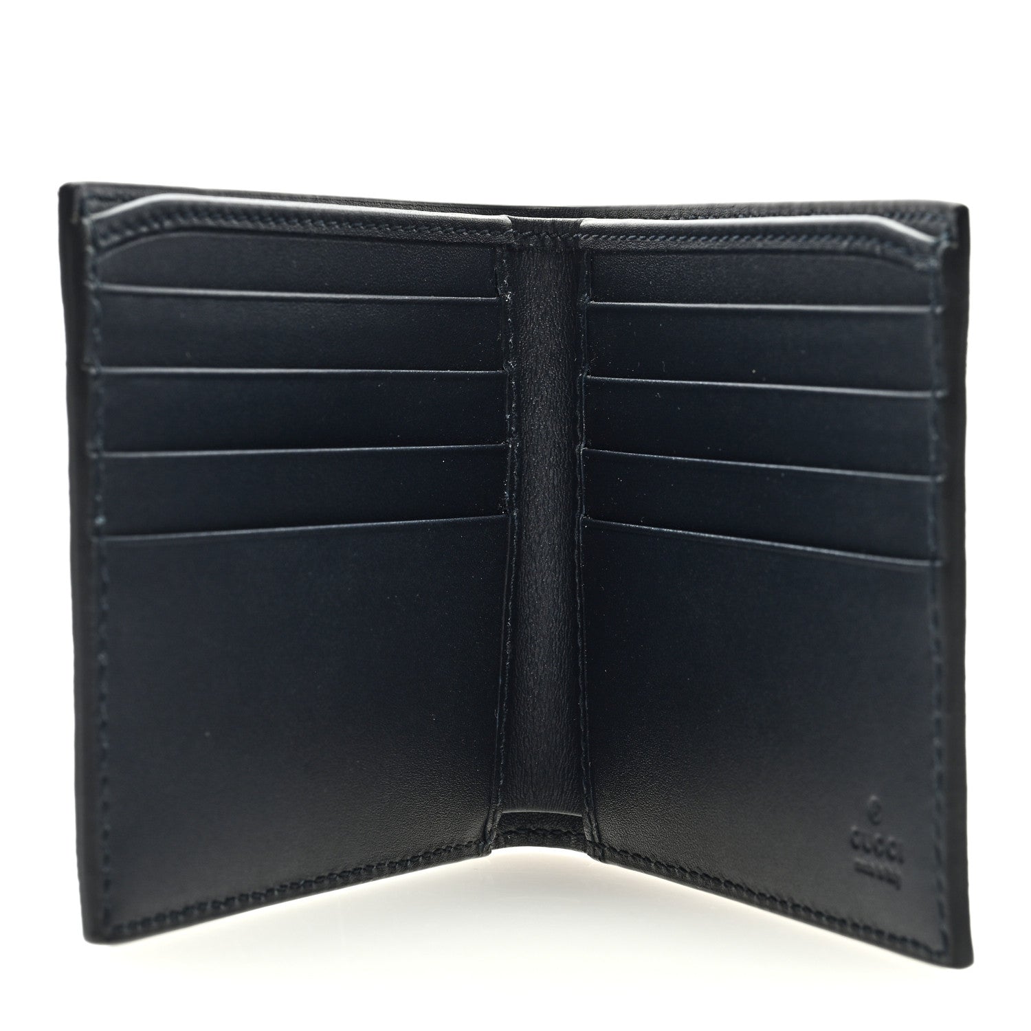 Gucci GG Supreme Monogram Blooms Bi-Fold Wallet Beige Blue Navy 5 of 6