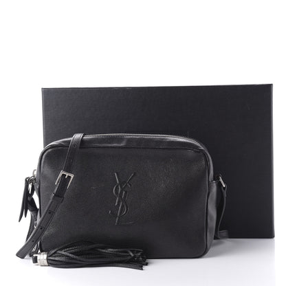 Saint Laurent Lambskin Monogram Small Lou Camera Bag Black 10 of 10