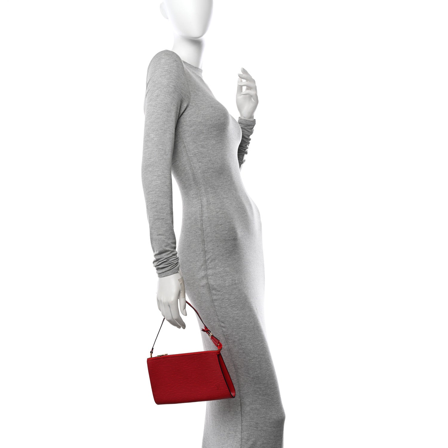 Louis Vuitton Epi Pochette Accessories 21 Castillan Red 2 of 15
