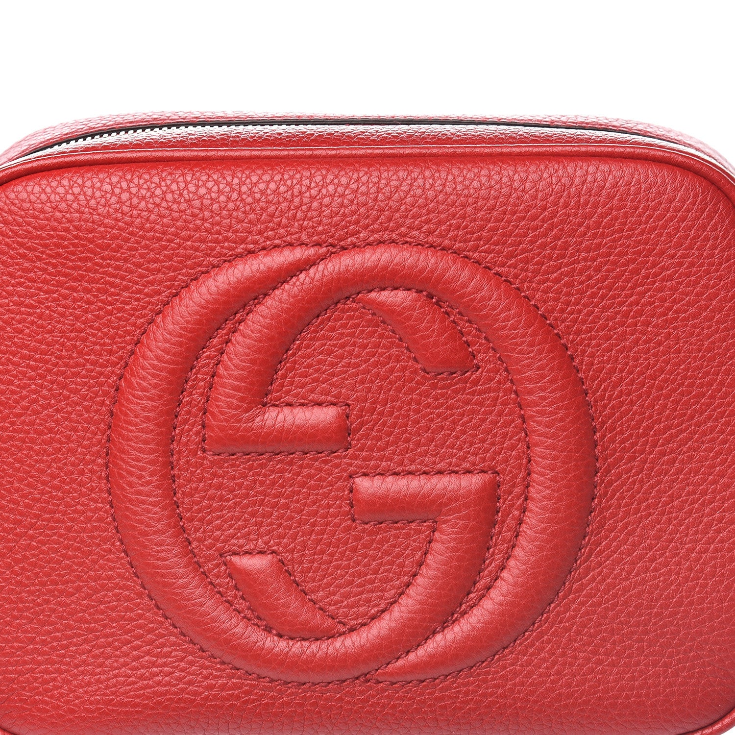 Gucci Pebbled Calfskin Small Soho Disco Bag Tabasco Red 10 of 10