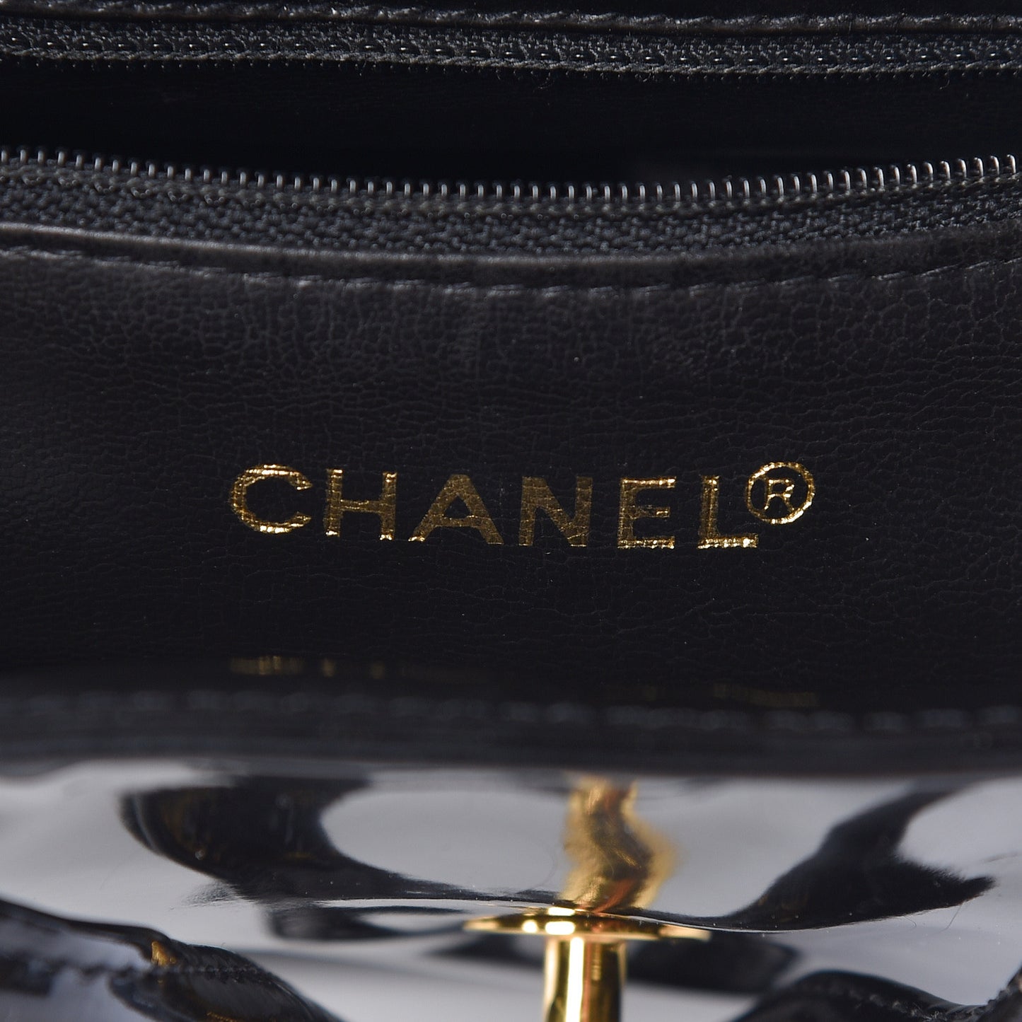 Vinyl CC Drawstring Backpack Black
