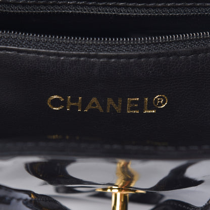 Chanel Vinyl CC Drawstring Backpack Black 6 of 13