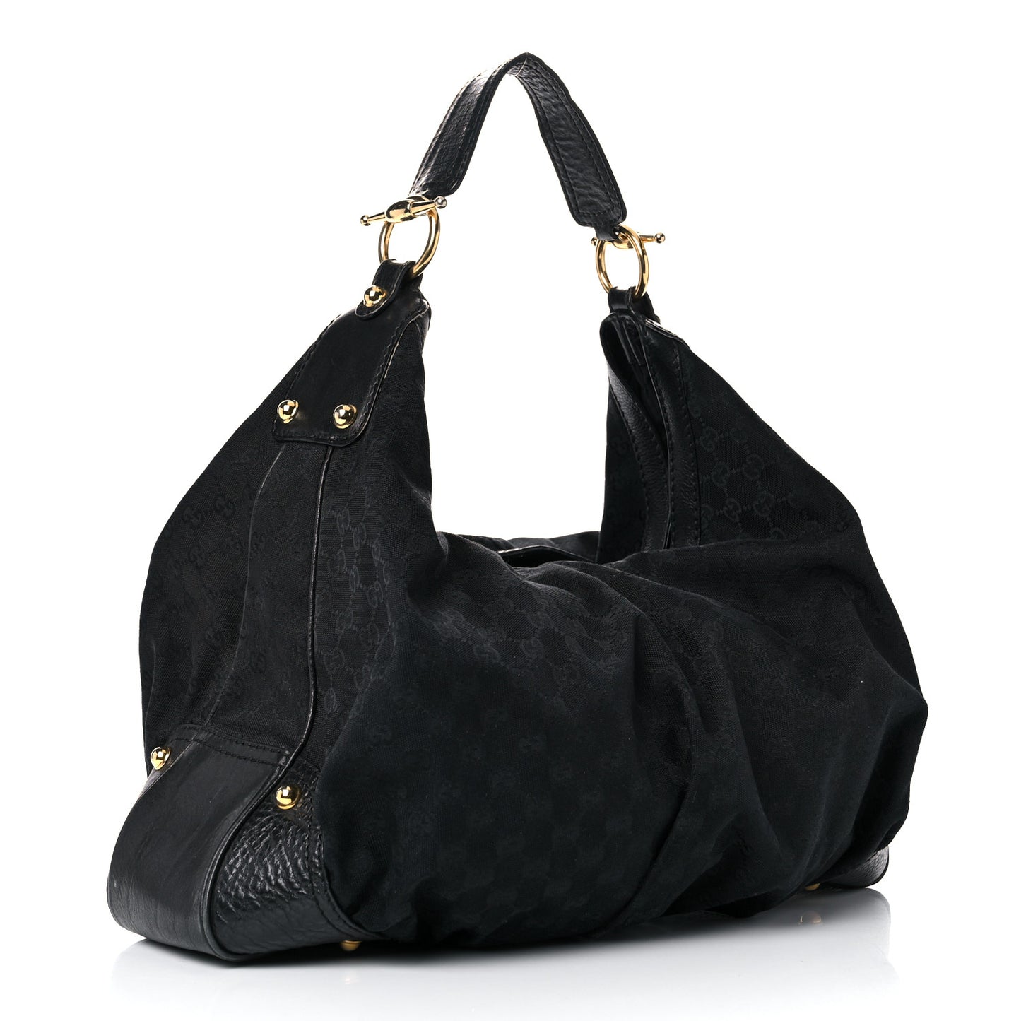 Monogram Large Jockey Hobo Black