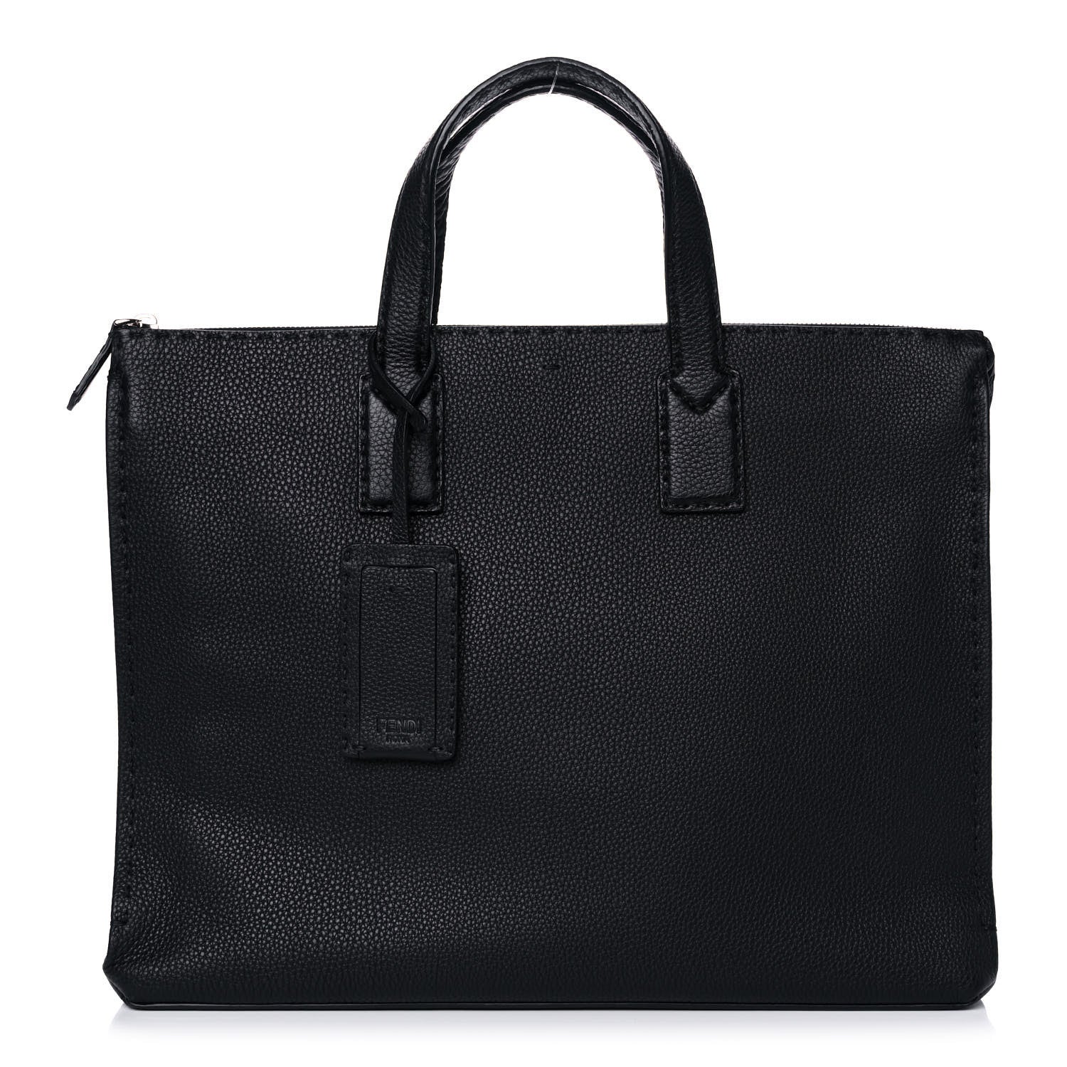 Fendi Cuoio Romano Selleria Tote Black 1 of 12