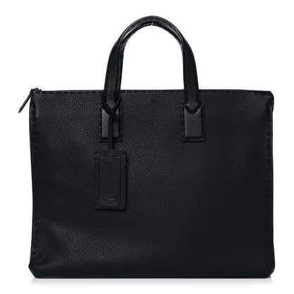 Fendi Cuoio Romano Selleria Tote Black 1 of 12