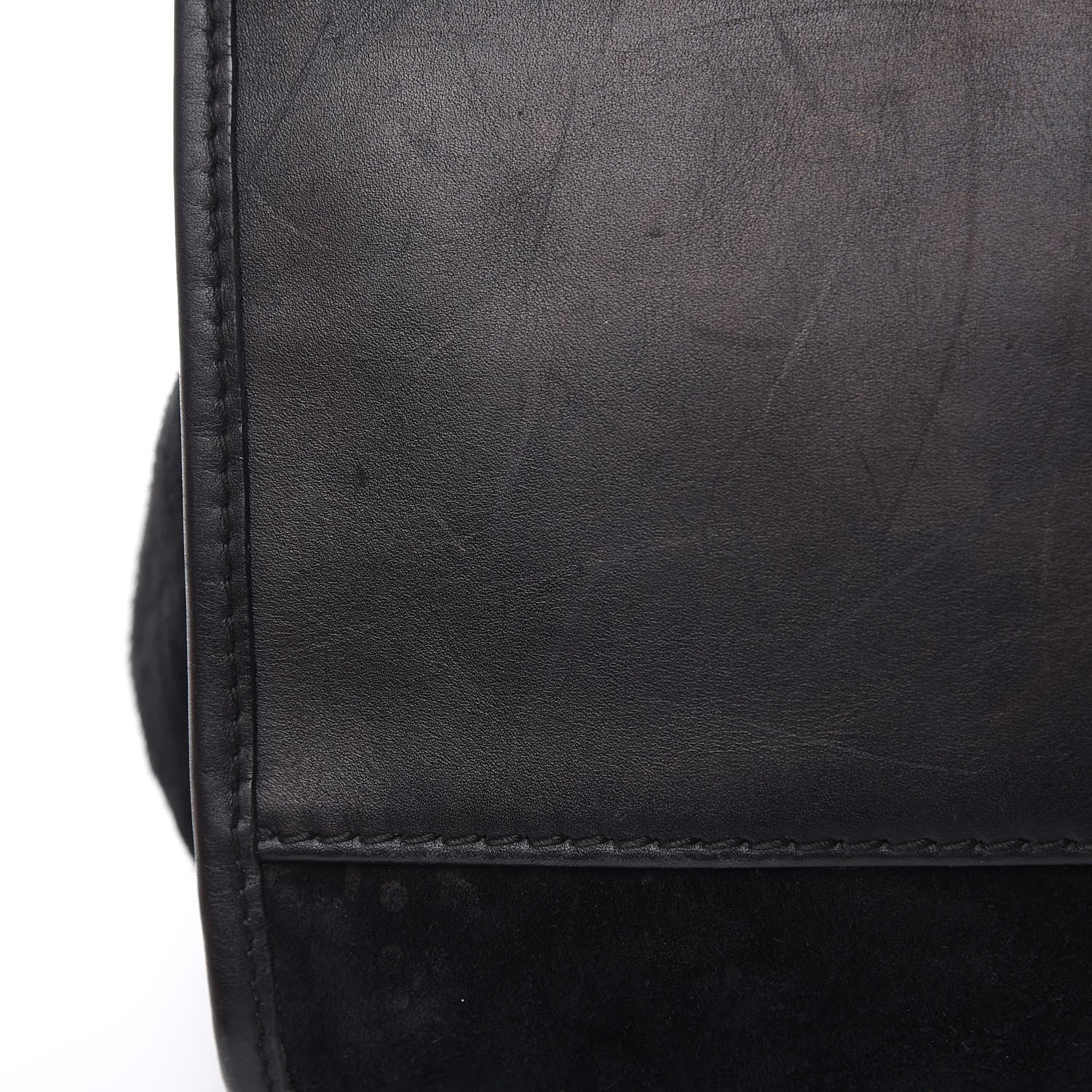 Gucci Nubuck Brocade Medium Soft Stirrup Shoulder Bag Black 11 of 18