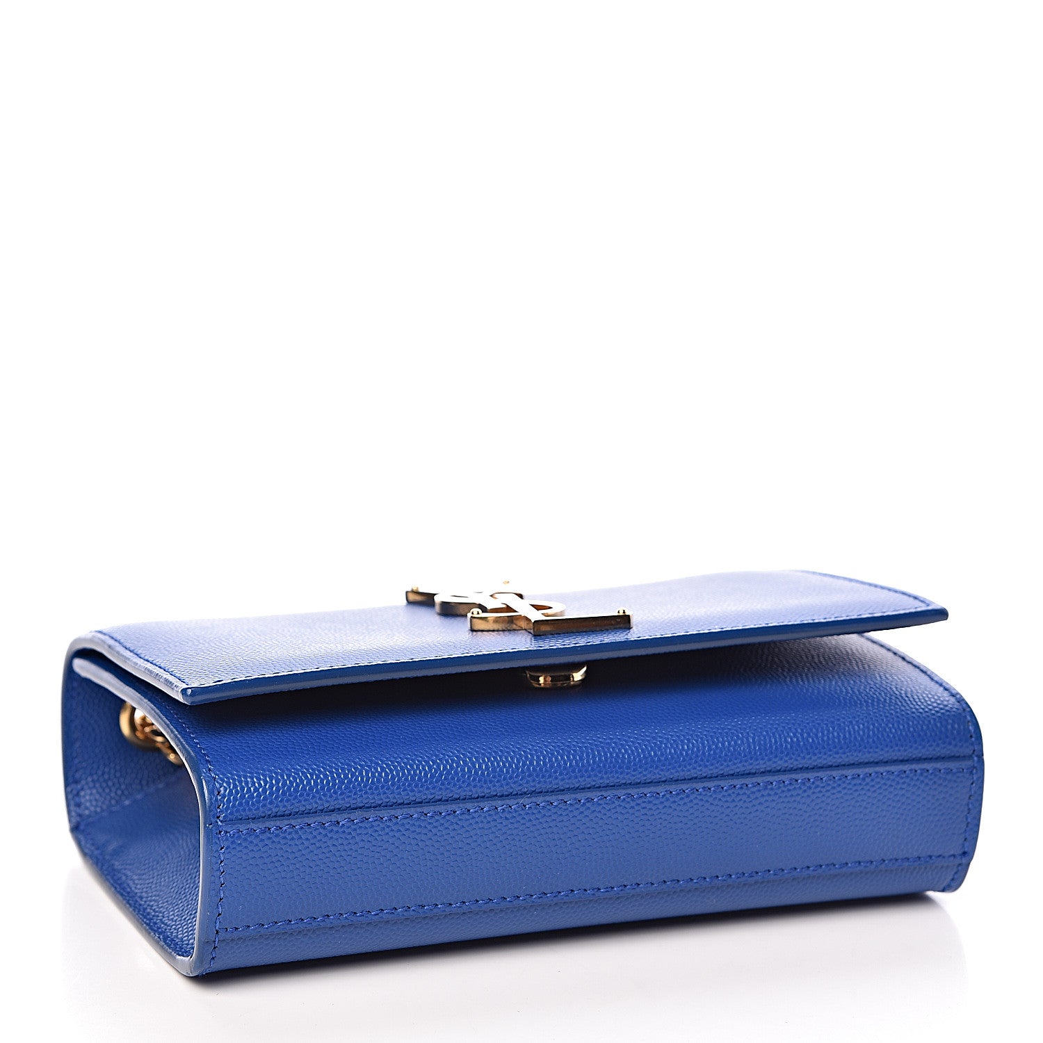 Saint Laurent Grain De Poudre Small Classic Monogram Kate Satchel Royal Blue 4 of 11
